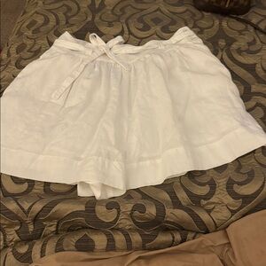 Olivaceous Cream Tie-Waist Shorts